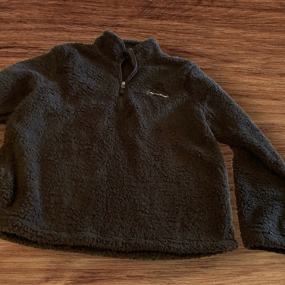 Port Authority Men’s Ultra Lite Faux Fur Pullover, Quarter Zip Long Sleeve Sz XL - Picture 3 of 8